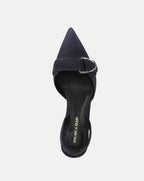 Veronica Beard Loralyn Slingback Buckle Heel - Navy
