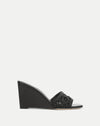 Veronica Beard Ellen Macrame Wedge Sandal - Black