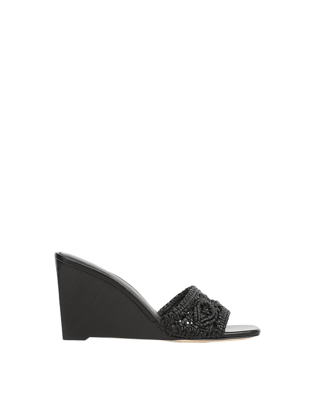 Veronica Beard Ellen Macrame Wedge Sandal - Black