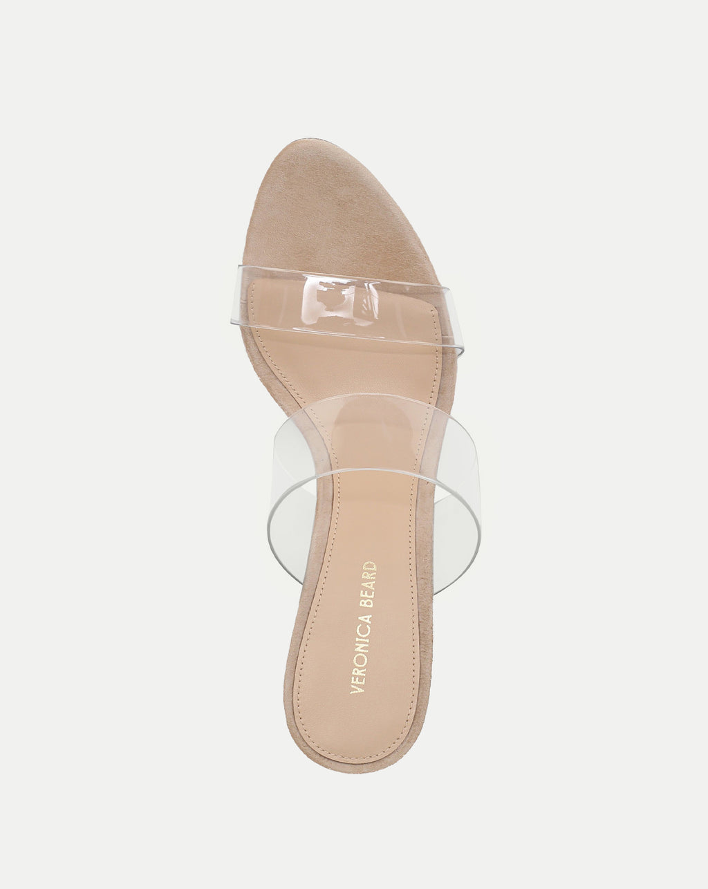 Veronica Beard Asha Mid-Heel Sandal - Sand/Clear