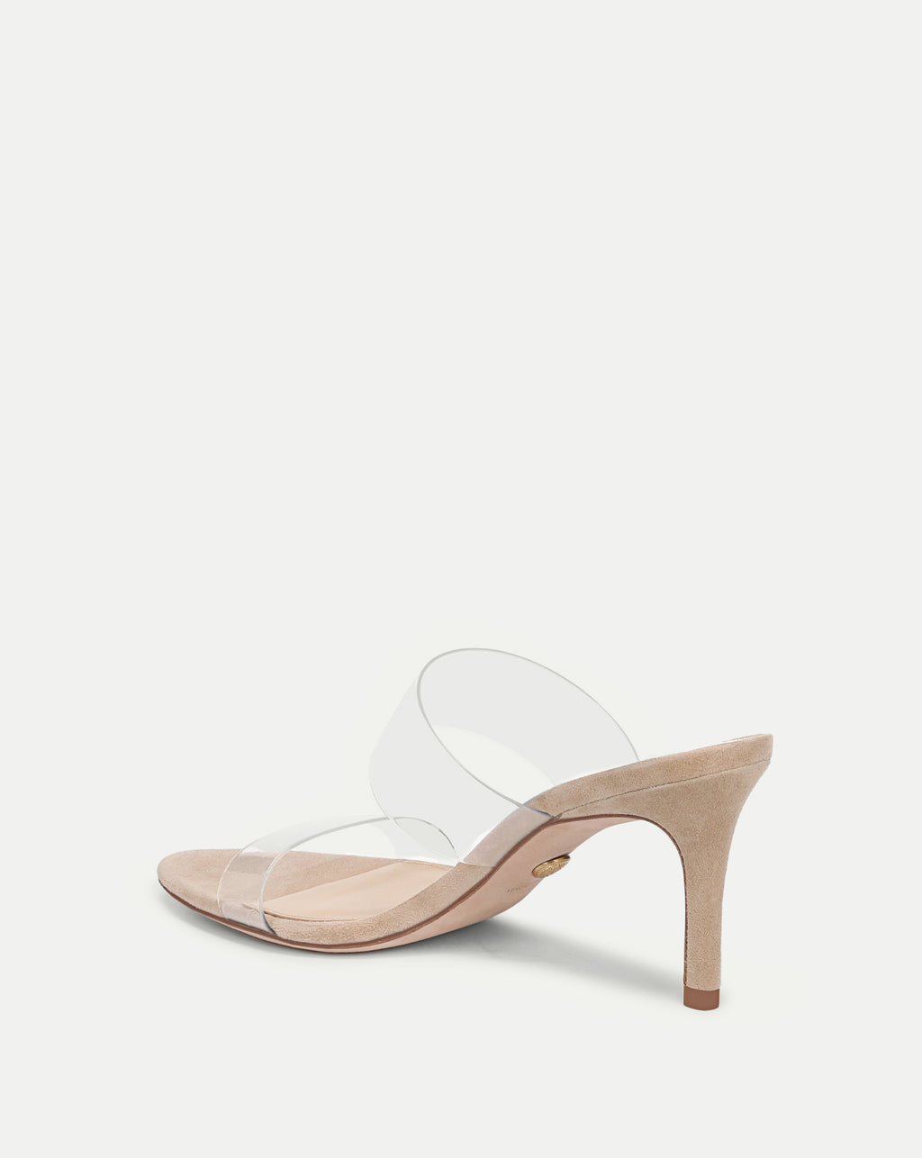 Veronica Beard Asha Mid-Heel Sandal - Sand/Clear