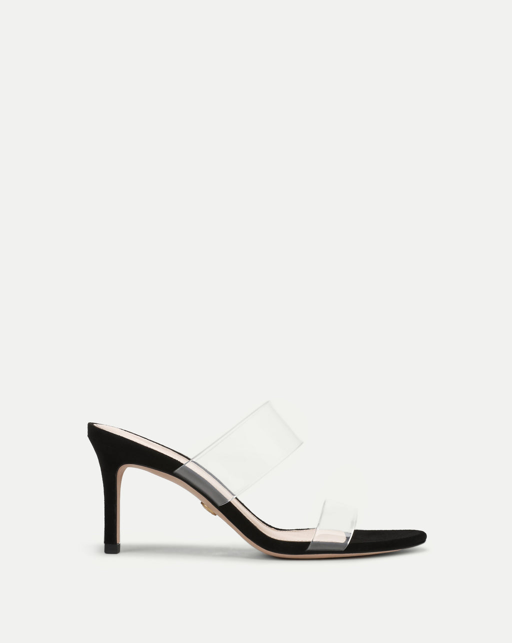 Veronica Beard Asha Mid-Heel Sandal - Clear/Black
