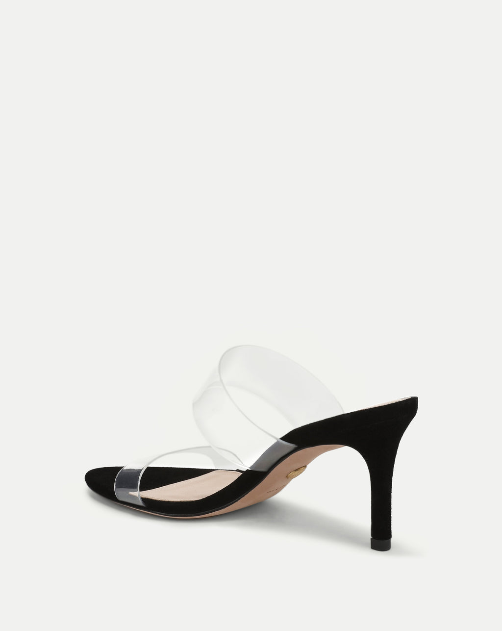 Veronica Beard Asha Mid-Heel Sandal - Clear/Black