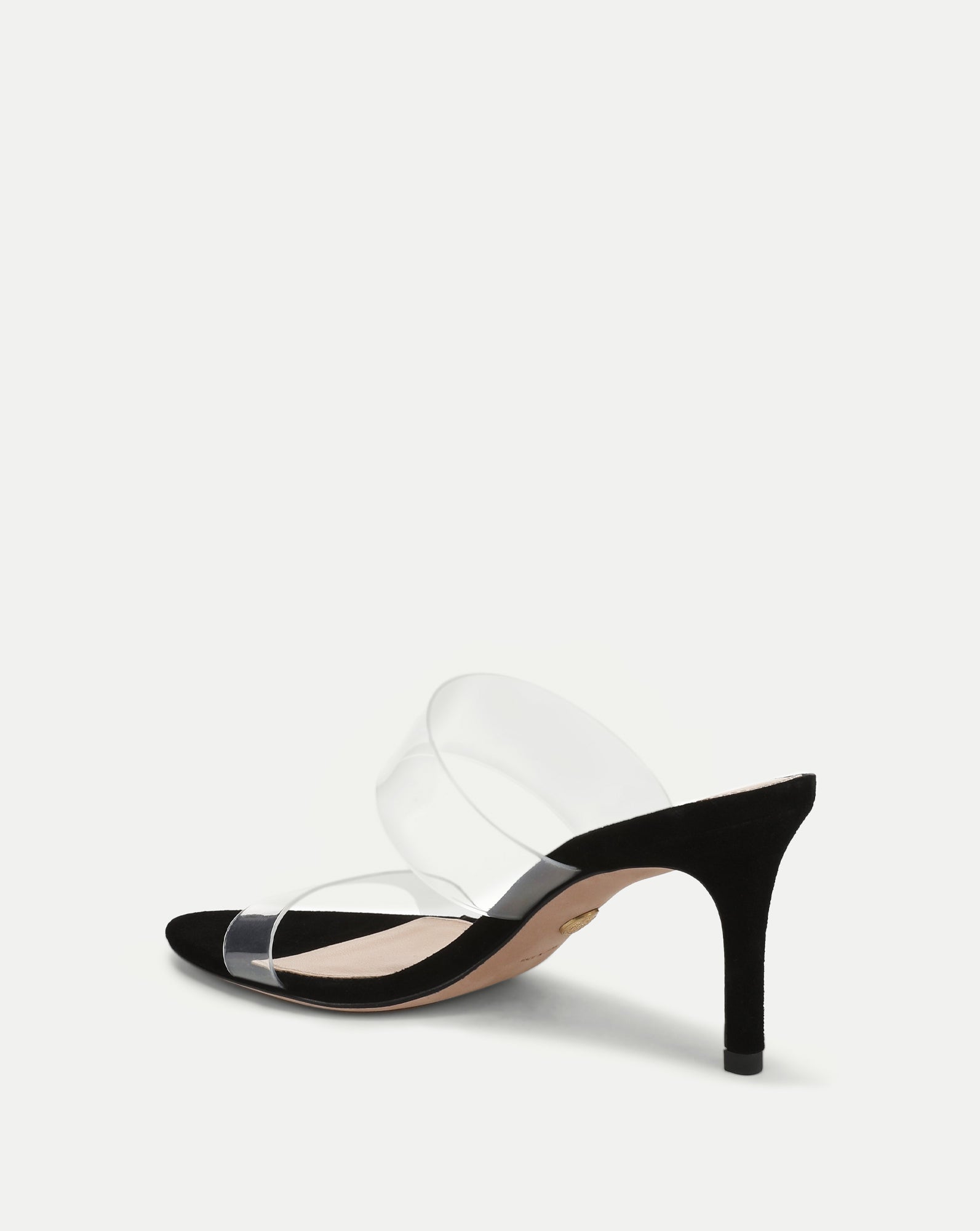 Veronica Beard Asha Mid-Heel Sandal - Clear/Black