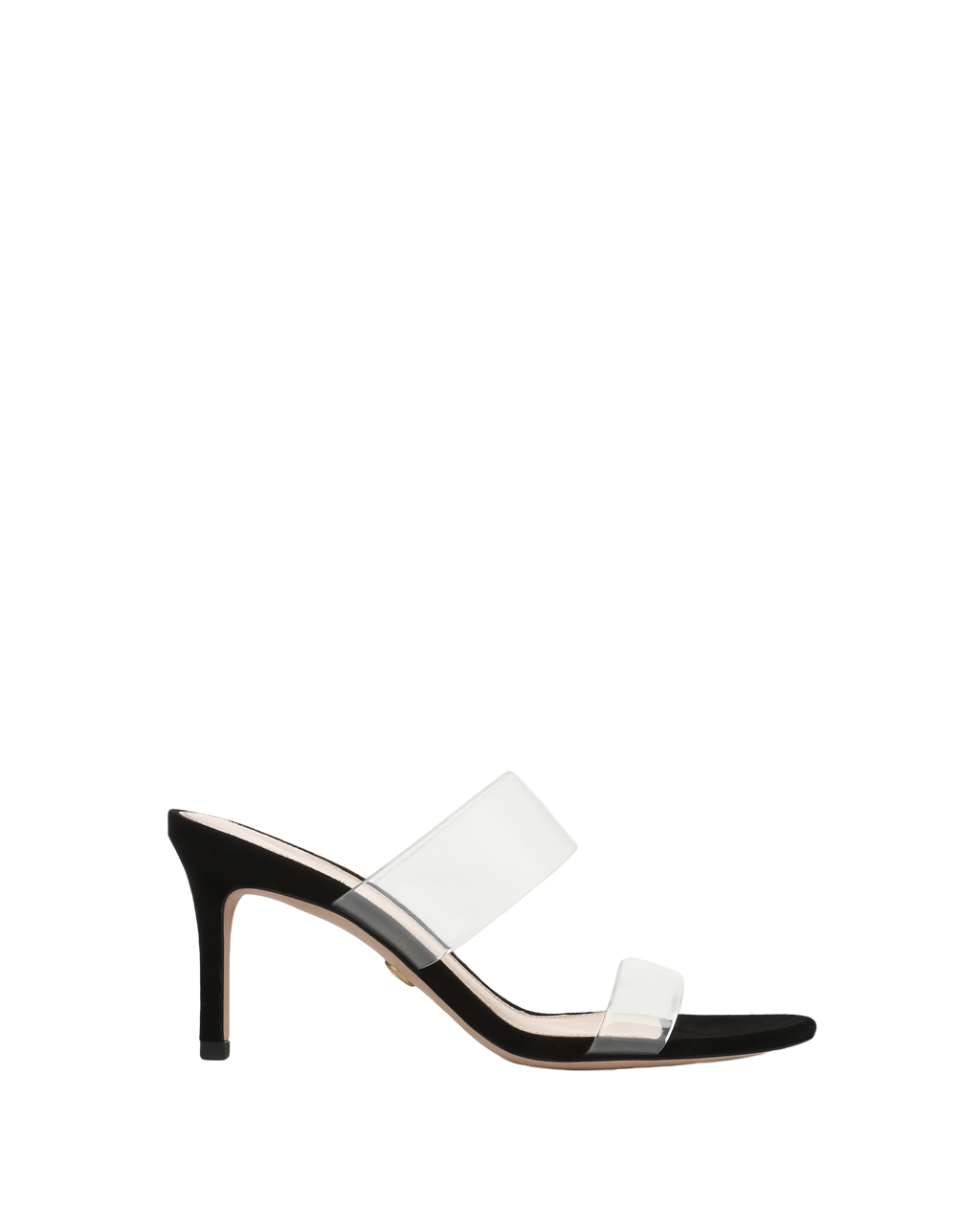 Veronica Beard Asha Mid-Heel Sandal - Clear/Black
