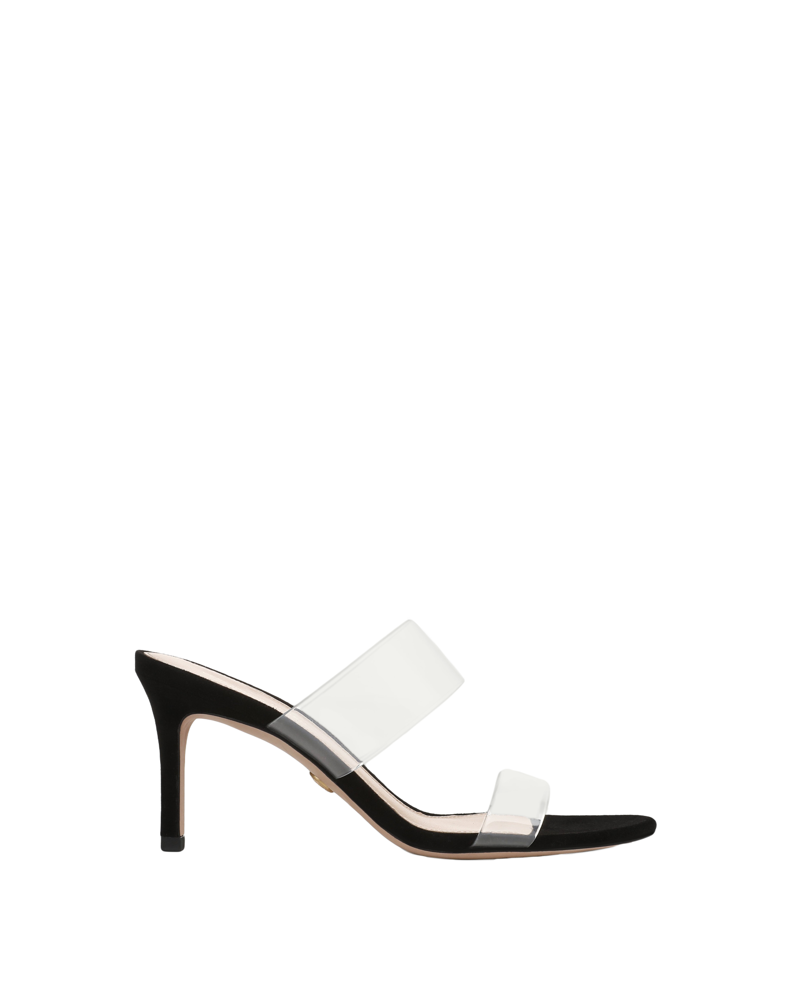 Veronica Beard Asha Mid-Heel Sandal - Clear/Black