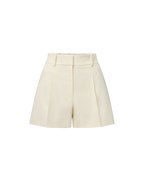 Veronica Beard Cream tailored shorts with pleats