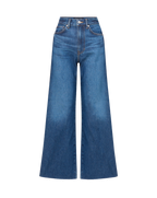 Veronica Beard Taylor Cropped Wide-Leg Jean - Bright Blue