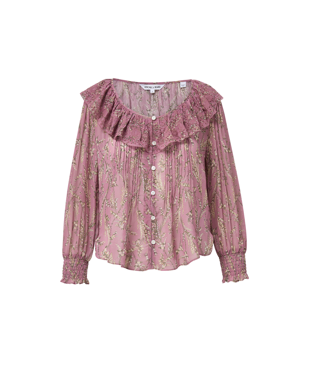 Veronica Beard Hewitts Floral Blouse - Orchid Haze Multi