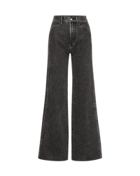 Veronica Beard Black acid wash jeans with silver studding.