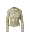 Veronica Beard Nuvia Plaid Top - Loden Multi