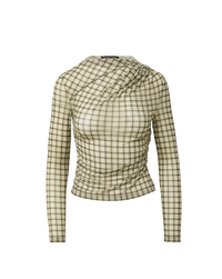 Veronica Beard Nuvia Plaid Top - Loden Multi