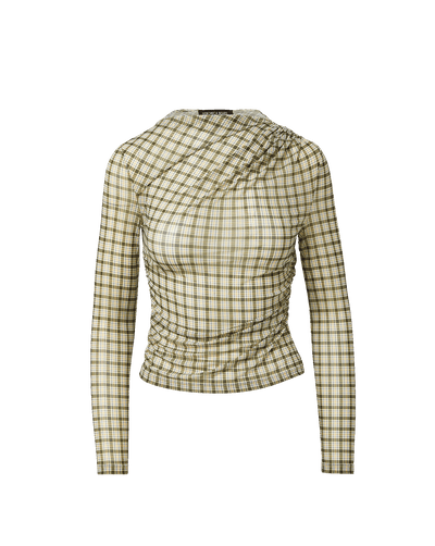 Veronica Beard Nuvia Plaid Top - Loden Multi