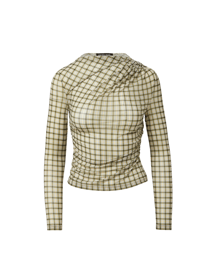 Veronica Beard Nuvia Plaid Top - Loden Multi