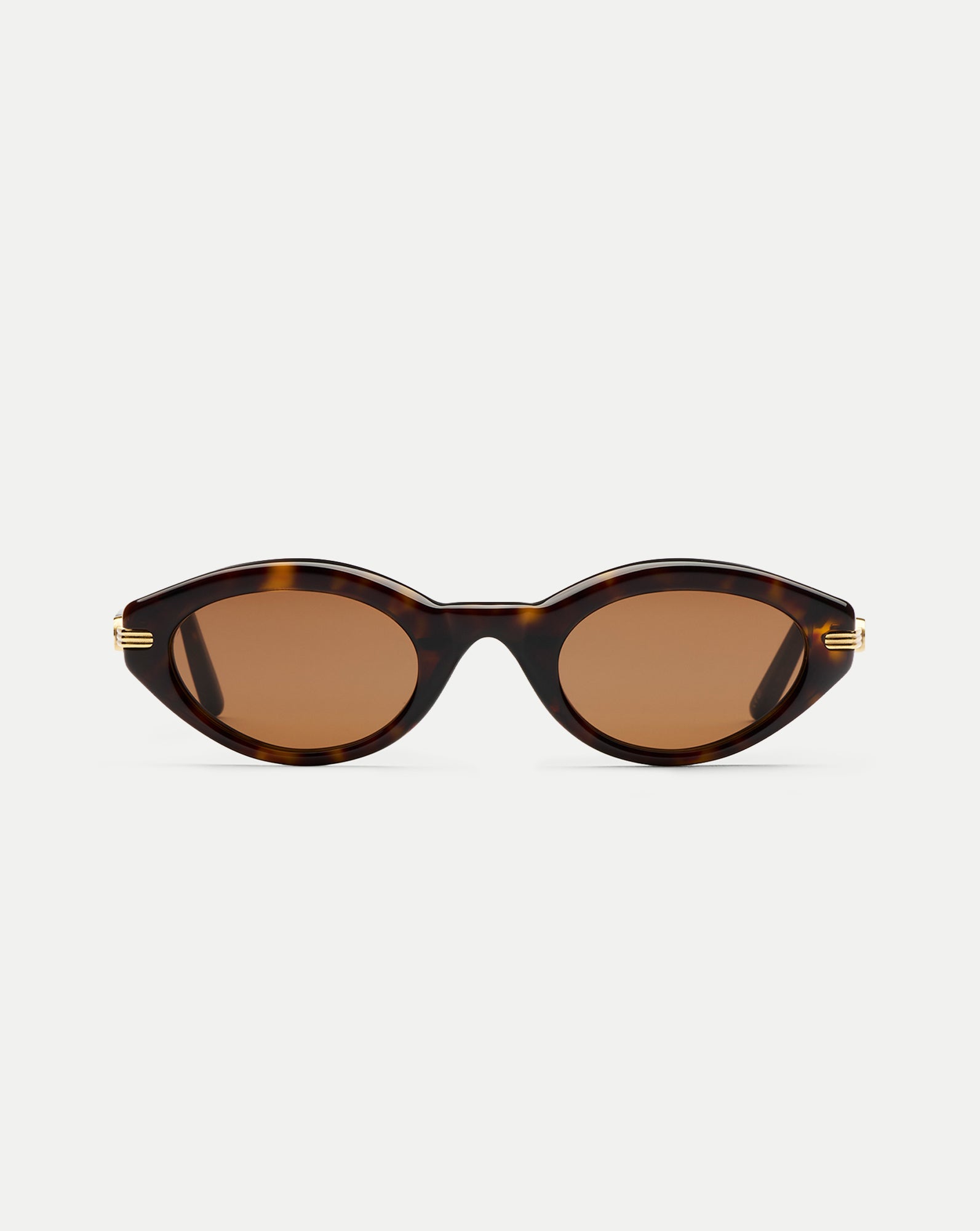 Veronica Beard Lou Oval Sunglasses - Brown Mix