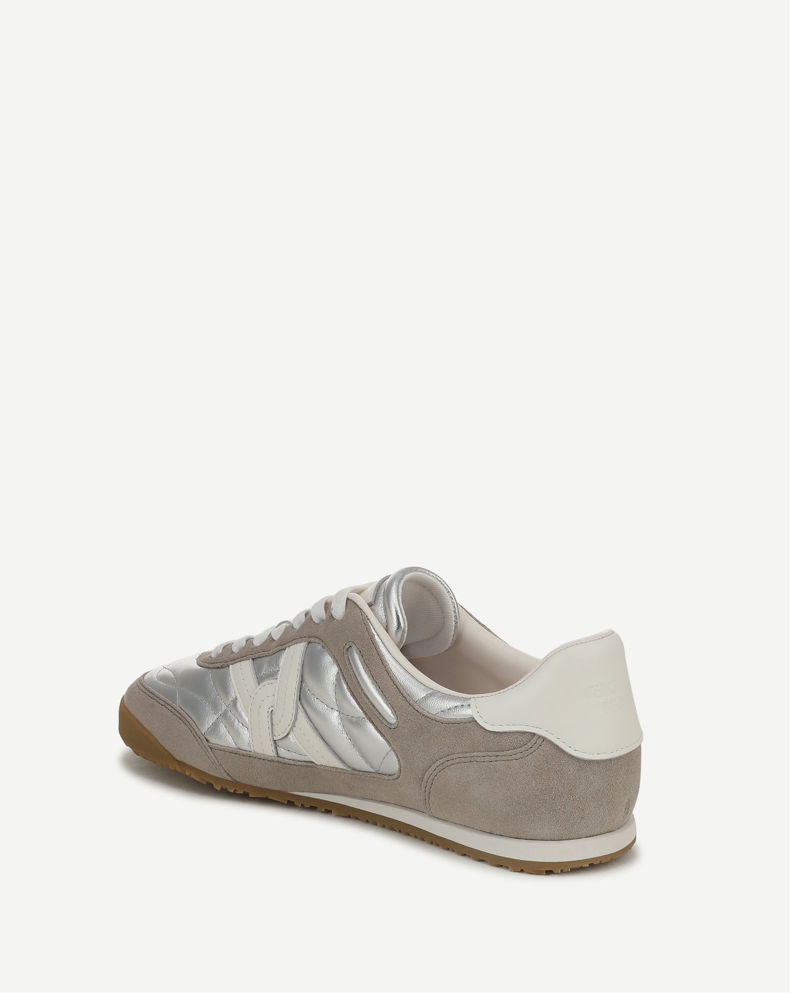 Veronica Beard Natalia Suede Sneaker - Silver/Grey