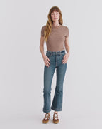 Veronica Beard Carson Kick-Flare Jean - Roadside Blue