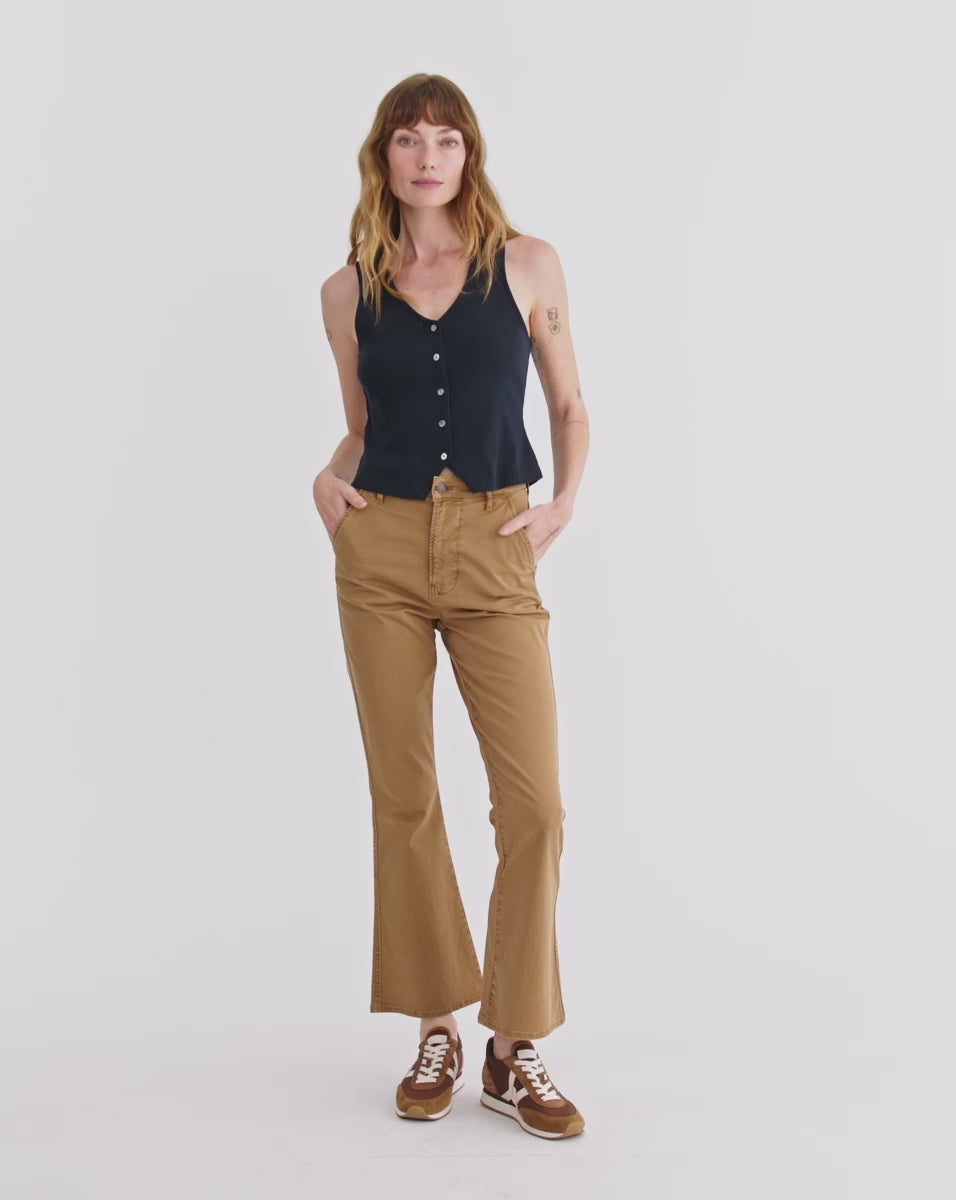 Veronica Beard Carson Kick-Flare Jean - Acorn