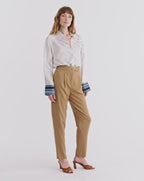 Veronica Beard Wisteria Cropped Pant - Hazelnut