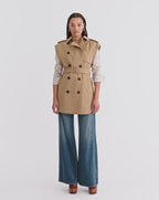 Veronica Beard Willmott Trench Vest - Hazelnut