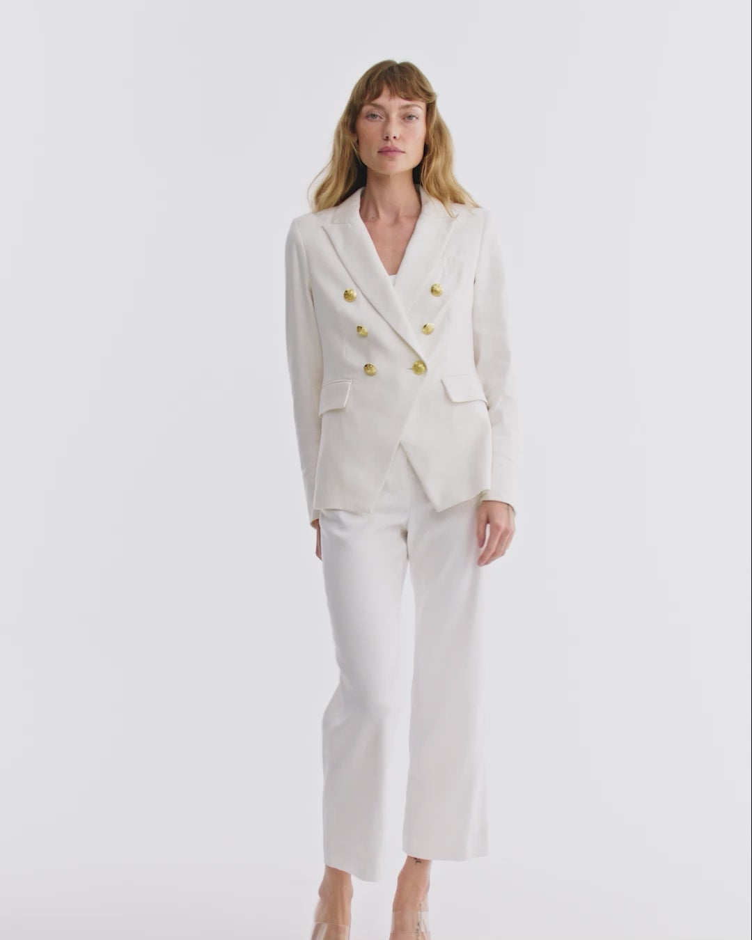 Veronica Beard Miller Linen Dickey Jacket - Off-White