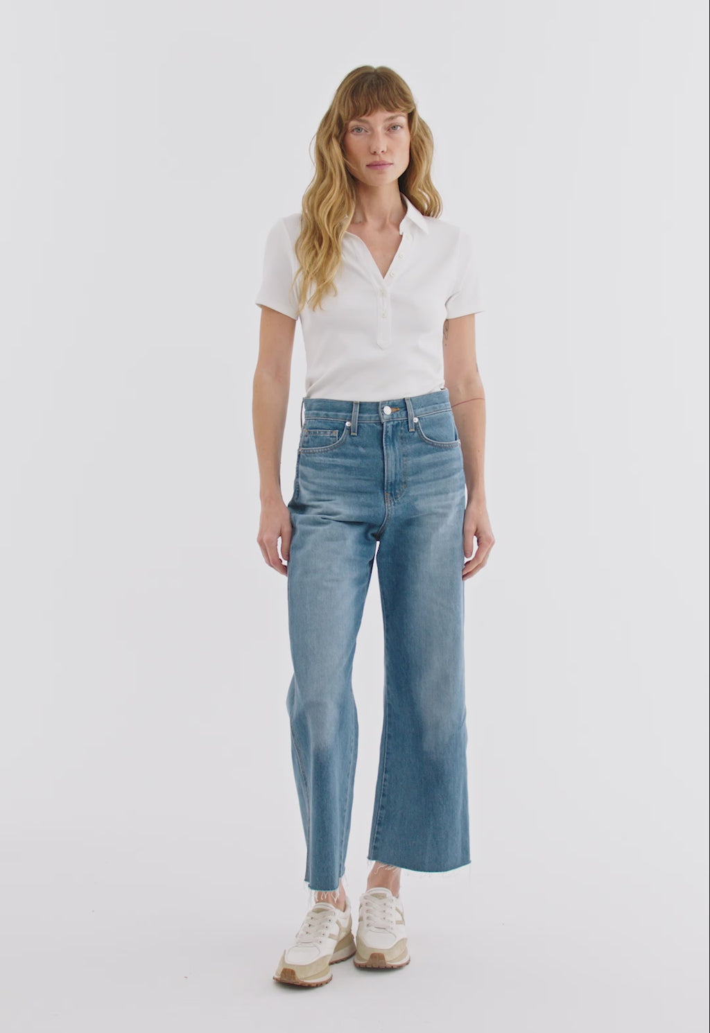 Veronica Beard Taylor Cropped Wide-Leg Jean - Enough Said