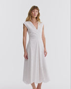 Veronica Beard Aven Eyelet Midi Dress - White