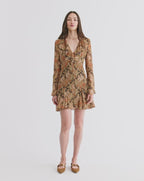 Veronica Beard Adrienne Silk Mini Dress - Navy Multi