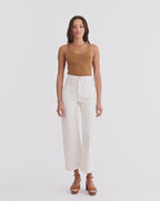 Veronica Beard Grant Wide-Leg Jean - Ecru
