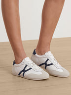 Veronica Beard Riviera Nylon Sneaker - Coconut/Navy