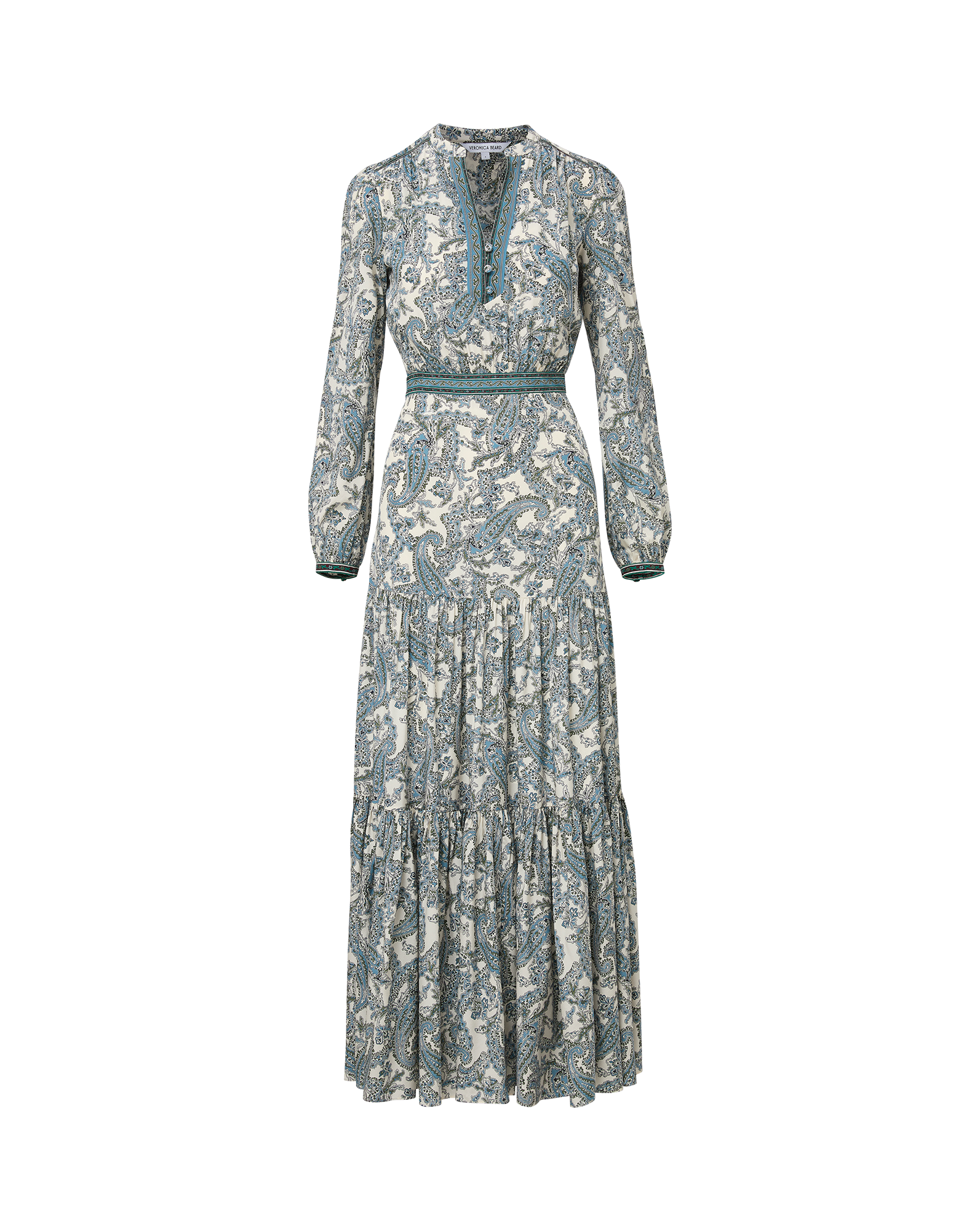 Veronica Beard Sama Paisley Maxi Dress - Ecru Multi