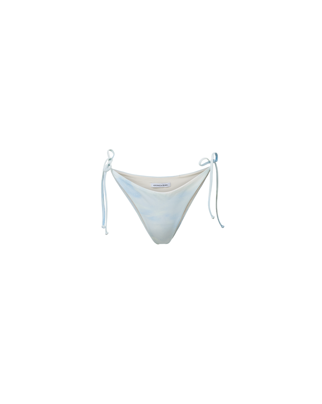 Veronica Beard White bikini with shell print triangle top and