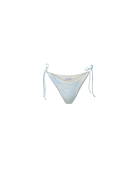 Veronica Beard White bikini with shell print triangle top and