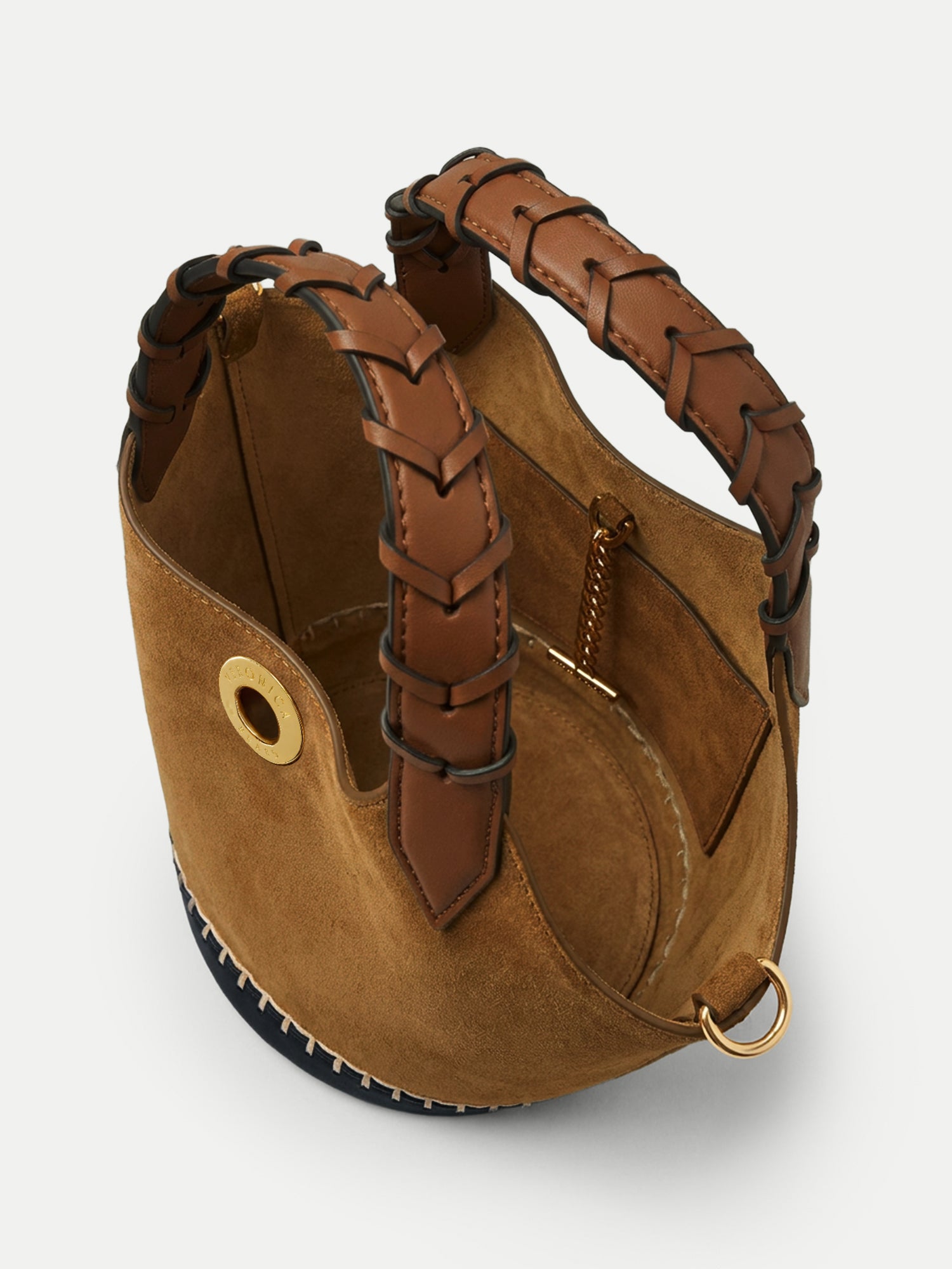 Veronica Beard Suede Anchor Bag - Acorn Multi