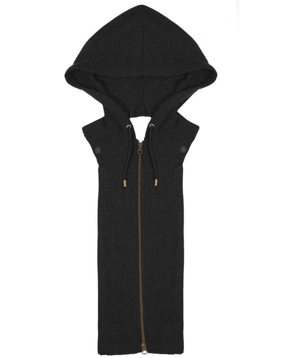 Veronica Beard Cashmere Hoodie Dickey With Cuffs - Black