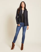 Veronica Beard Cashmere Hoodie Dickey With Cuffs - Black