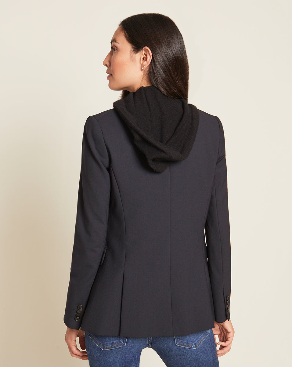Veronica Beard Cashmere Hoodie Dickey With Cuffs - Black