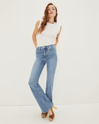 Veronica Beard Beverly Skinny-Flare Jean - Iceberg