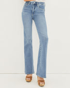 Veronica Beard Beverly Skinny-Flare Jean - Iceberg