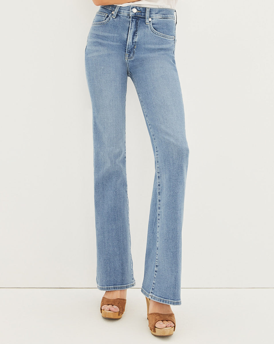 Veronica Beard Beverly Skinny-Flare Jean - Iceberg