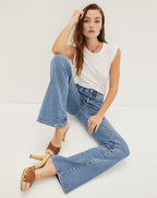 Veronica Beard Beverly Skinny-Flare Jean - Iceberg