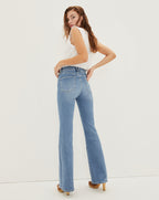 Veronica Beard Beverly Skinny-Flare Jean - Iceberg