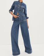 Veronica Beard Tika Denim Jacket - Bright Blue