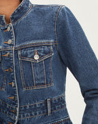 Veronica Beard Tika Denim Jacket - Bright Blue